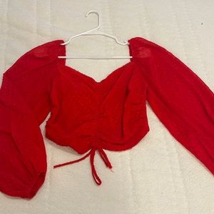 Red South Moon Under top